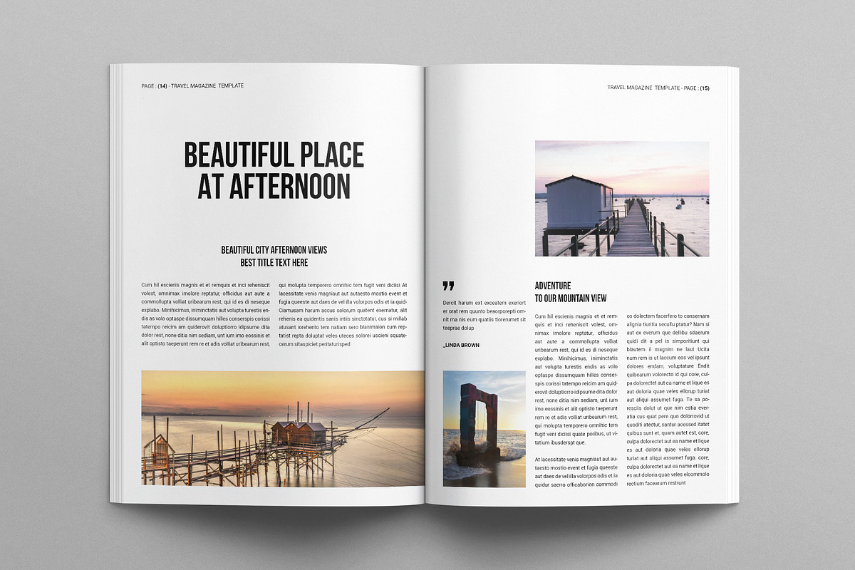 Travel Magazine Template, a Magazine Template by E-Type (Photo 6 of 8)