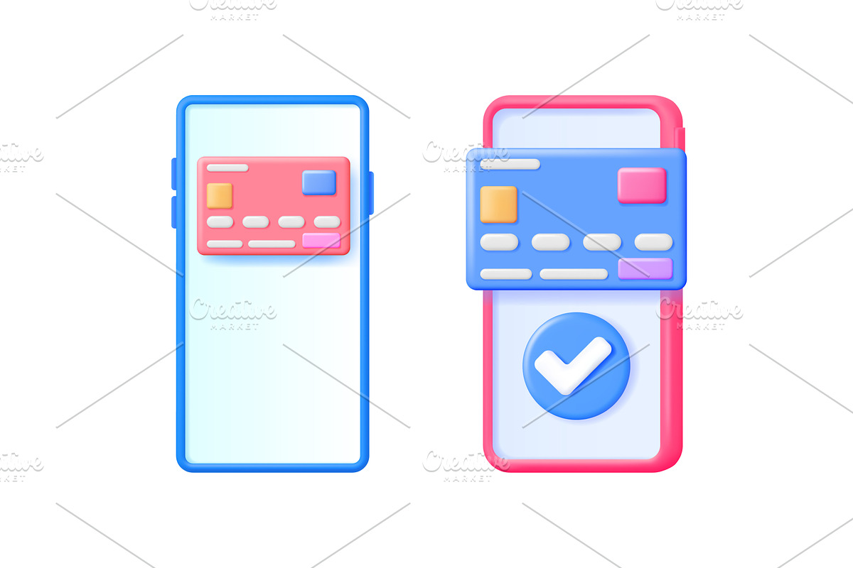 Two smartphones showing online, a Technology Illustration by Abscent