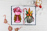 Christmas Gnomes clipart Procreate, an Education Illustration by ElladesignCo (Thumbnail 2 of 7)
