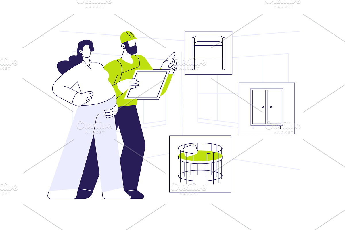 Baby room design abstract concept, an Object Illustration by Visual Generation
