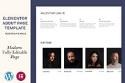 Elementor Template About Us Page, a Landing Page Template by Eva Cogollos Studio (Thumbnail 1 of 6)