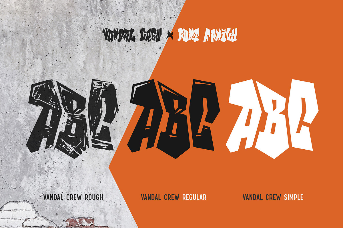 Vandal Crew Creative Lettering Font, a Symbol Font by Gleb Guralnyk (Photo 3 of 13)