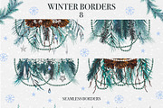 Winter Animal Watercolor Clipart Set, an Animal Illustration by DiashaArt (Thumbnail 18 of 22)