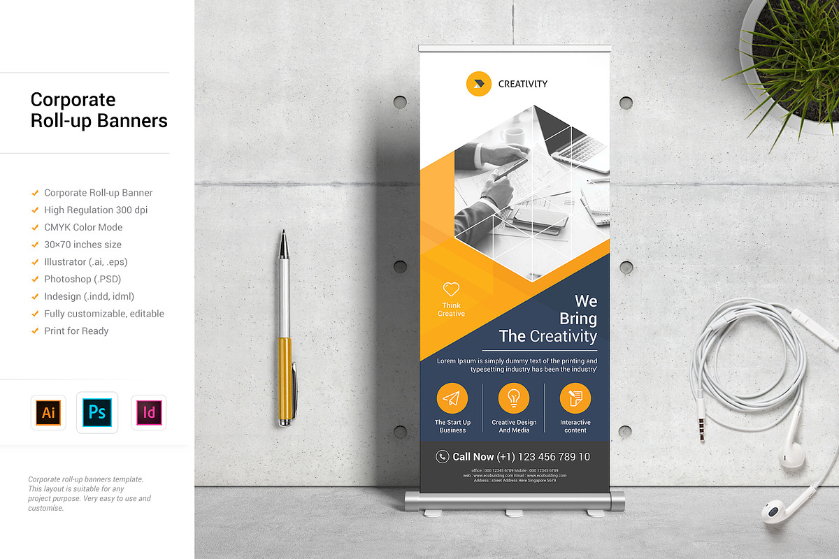 Roll-Up Banner, a Marketing Template by Brochure-Market (Photo 3 of 4)