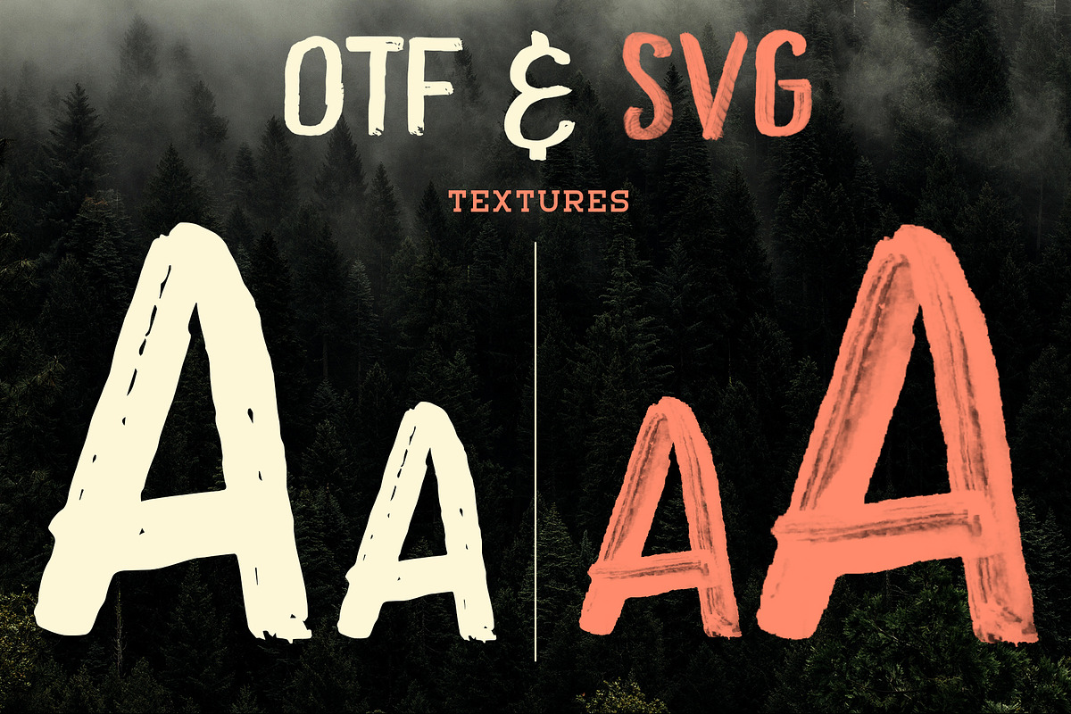 Traverse - Hand Drawn Font SVG + OTF, a Font by Surplus Type Co (Photo 3 of 7)
