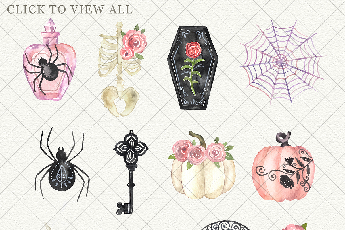 Halloween Romance Clipart, a Graphic by PaperSphinx (Photo 2 of 3)