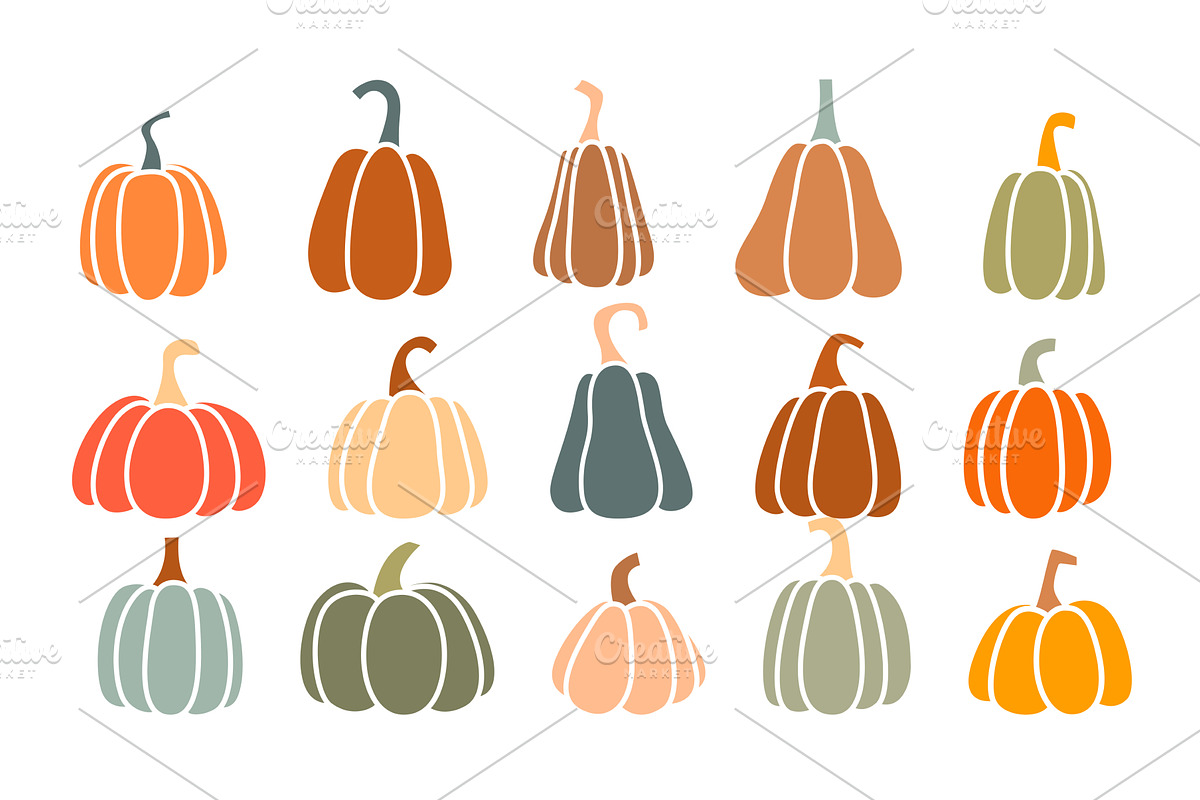 Autumn harvest pumpkins in, an Object Illustration by Tati_Kli
