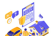 Car Home Insurance Services Concepts, a Finance Illustration by TAlex (Thumbnail 3 of 6)