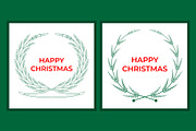Happy Christmas Wreath Design, a Decorative Illustration by Lakhan1998 (Thumbnail 3 of 6)