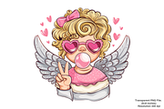 Cupid with Bubblegum PNG Clipart, an Illustration by Black Gallery (Thumbnail 9 of 14)