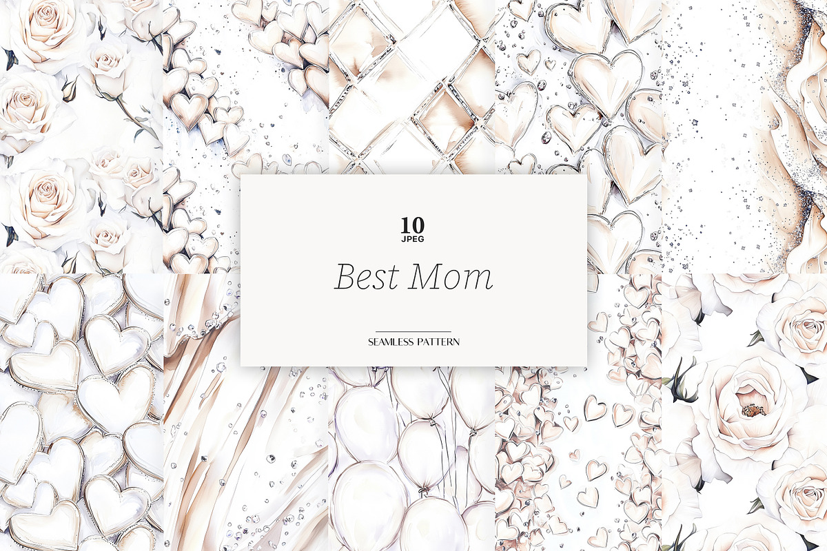 Mothers Day Paper | Neutral Mothers, a Pattern Graphic by GlamArtZhanna (Photo 1 of 4)