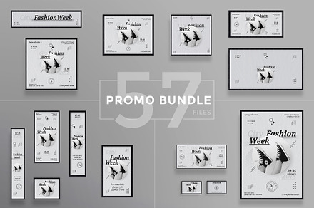 Promo Bundle | Fashion Week, a Poster Template by Amber Graphics