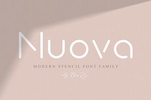 Nuova - Modern Round Stencil Font