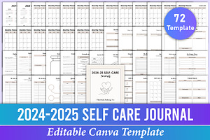 2024-25 Self Care Journal Canva KDP