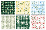 Floral Gingham Seamless Pattern, a Pattern Graphic by Dream Creation (Thumbnail 5 of 7)