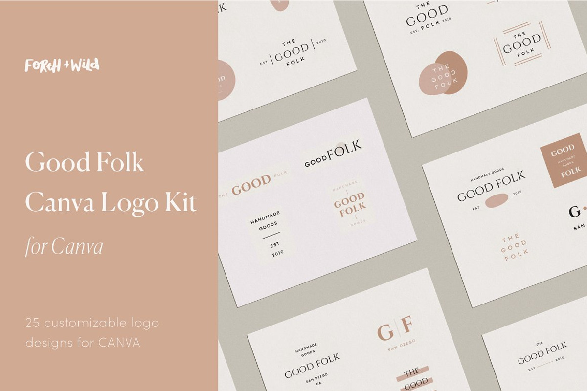 Ultimate CANVA Modern Logo Kit, a Branding & Logo Template by Forth and Wild (Photo 15 of 23)