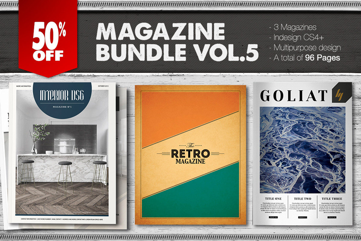 Magazine Bundle 5, a Magazine Template by Luuqas Design (Photo 1 of 5)