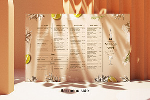 Rustic Restaurant Menu