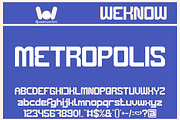 Metropolis Font, a Font by weknow (Thumbnail 1 of 8)
