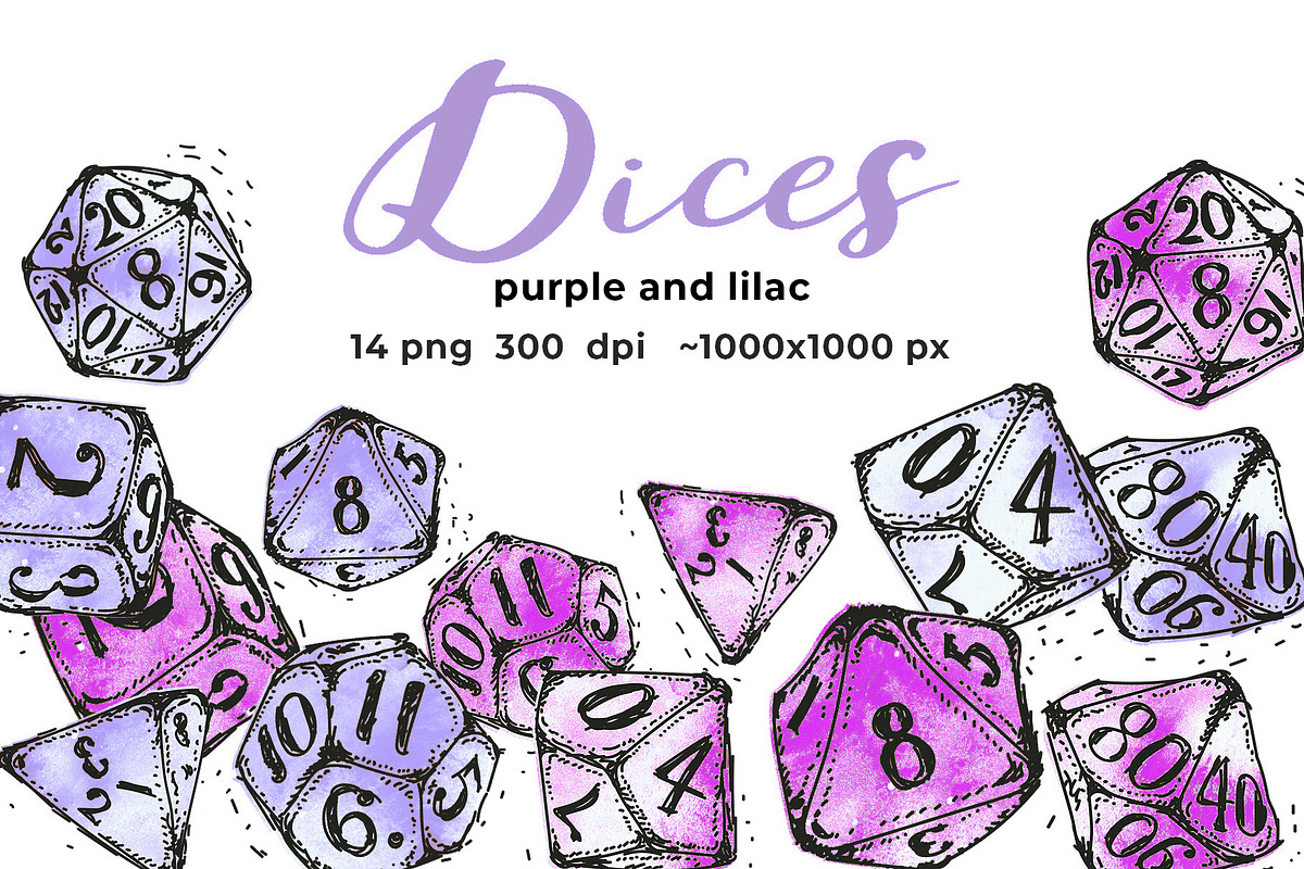 Purple and blue dices, an Object Graphic by Scarlet Island