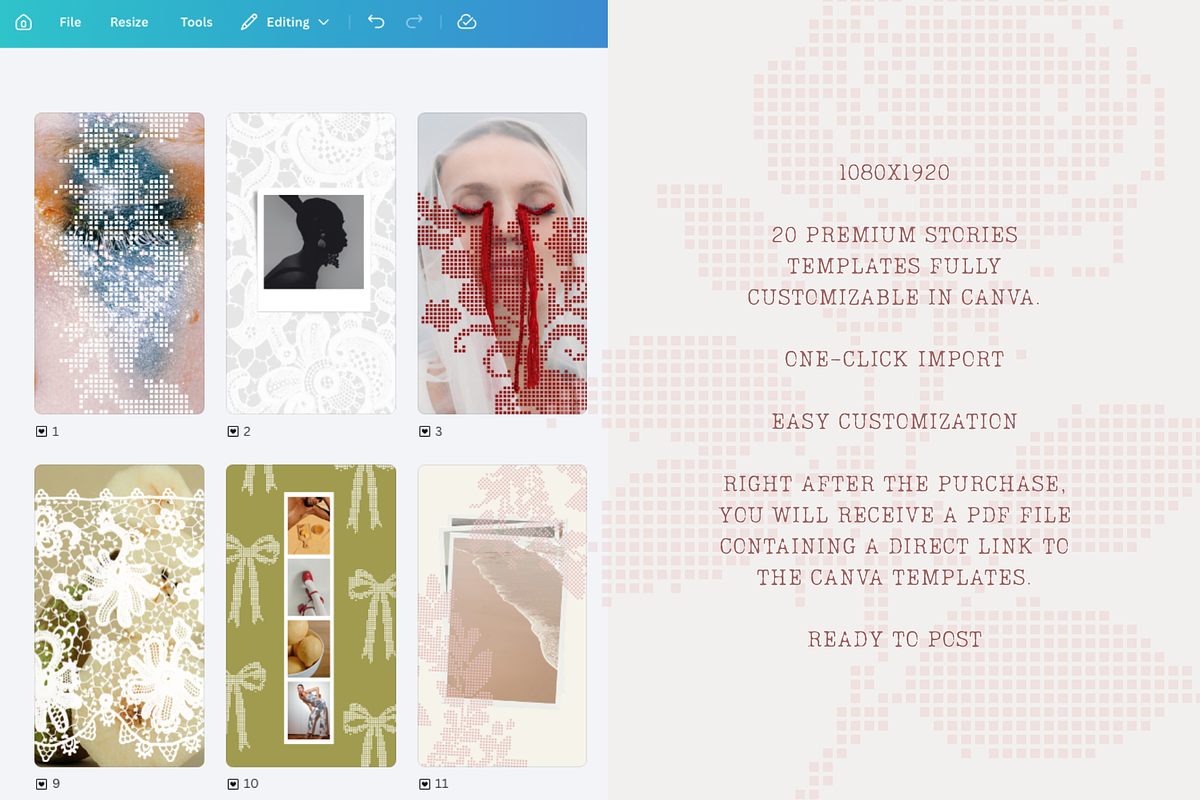 Lace & Pixels Stories, a Social Media Template by Kristina&Co (Photo 12 of 12)