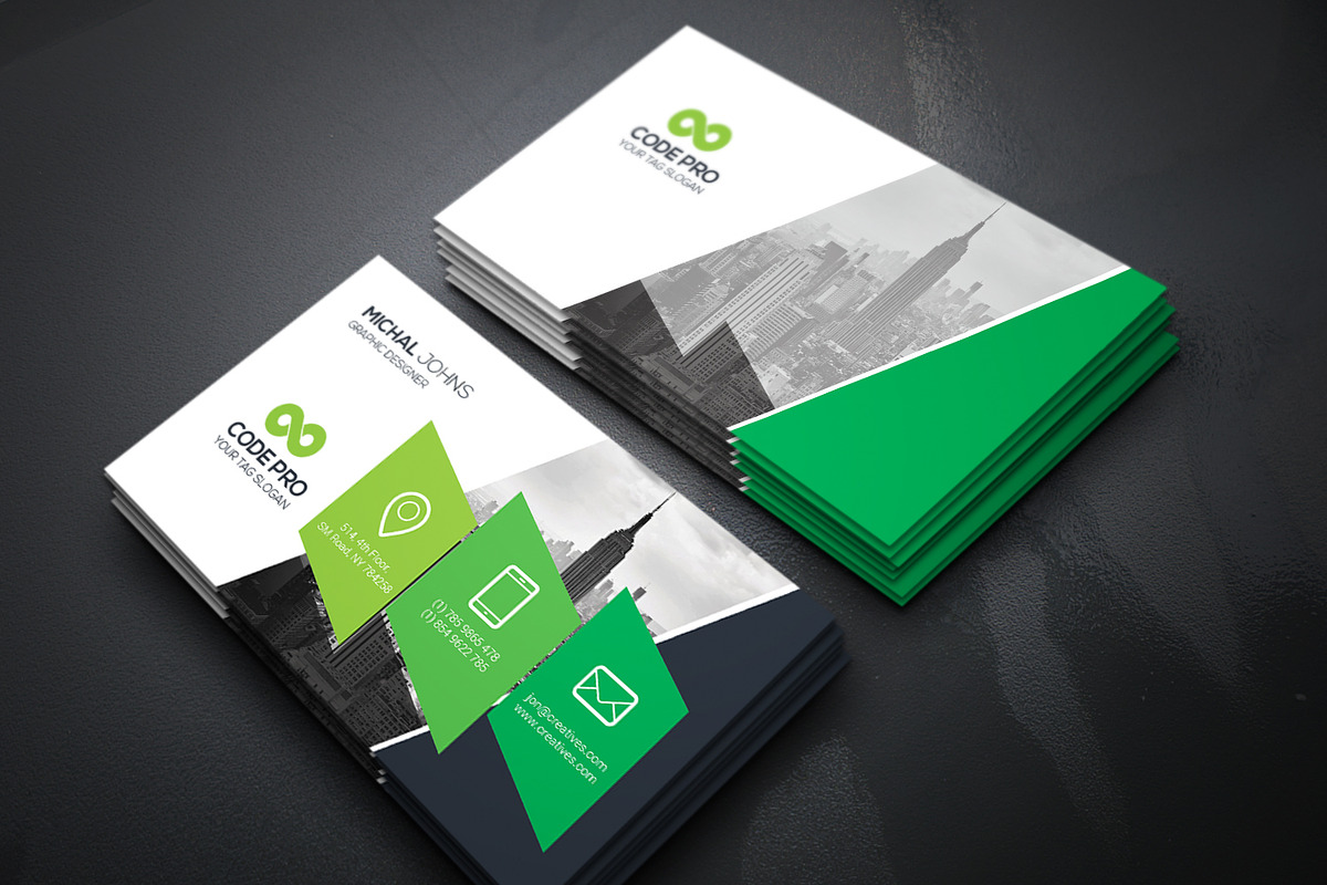 Business Cards 2 in 1, a Business Card Template by Genereux Art (Photo 6 of 8)