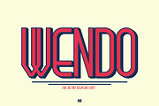 Wendo, a Sans Serif Font by Ben Lueck Designs (Thumbnail 1 of 10)