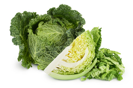 Savoy cabbage slice isolated on, a Food & Drink Photo by NataPhoto