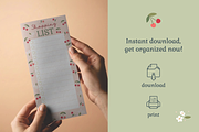 Cherry Planner & Shopping List, a Stationery Template by Nina Bered Illustration (Thumbnail 4 of 4)