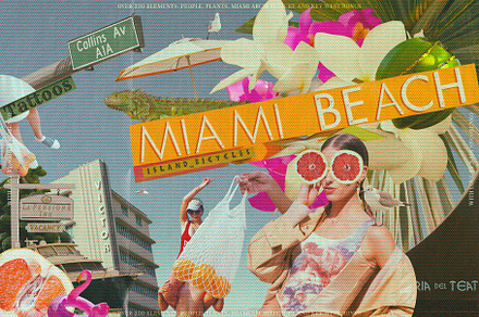 Miami Beach Collage Elements, an Object Graphic by nadispasibenko