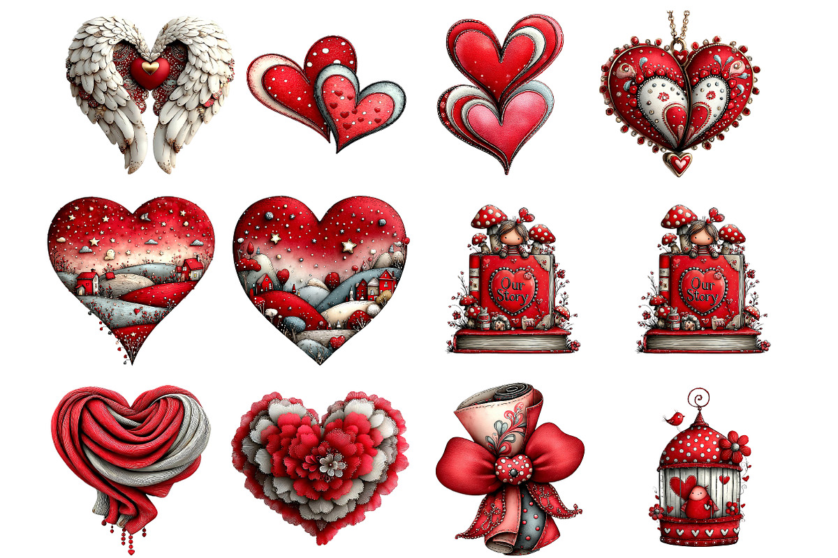 Watercolor Valentine Clipart, an Illustration by DreamArtGraphic (Photo 2 of 4)