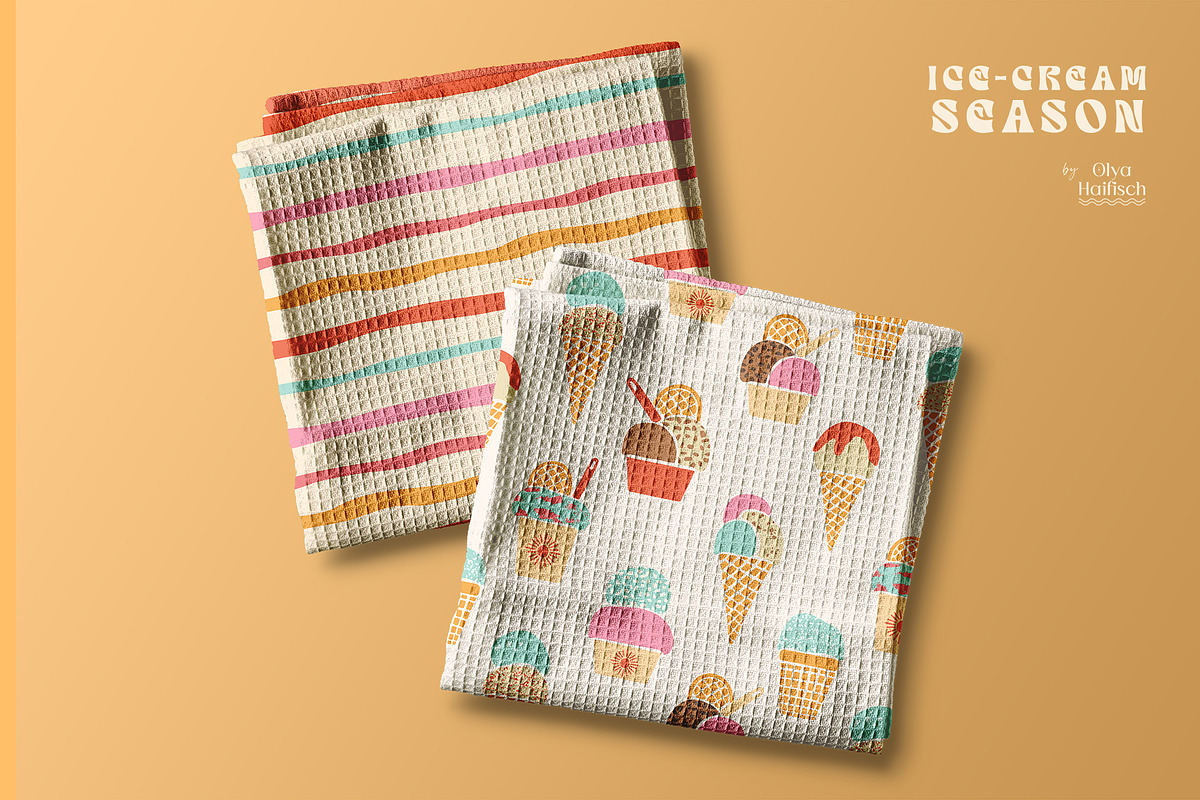 Ice Cream Season Vector Set, a Food Illustration by Olya Haifisch (Photo 8 of 8)