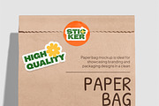 Paper Bag Sticker Label Mockup, a Packaging Mockup by Unerispace (Thumbnail 4 of 5)