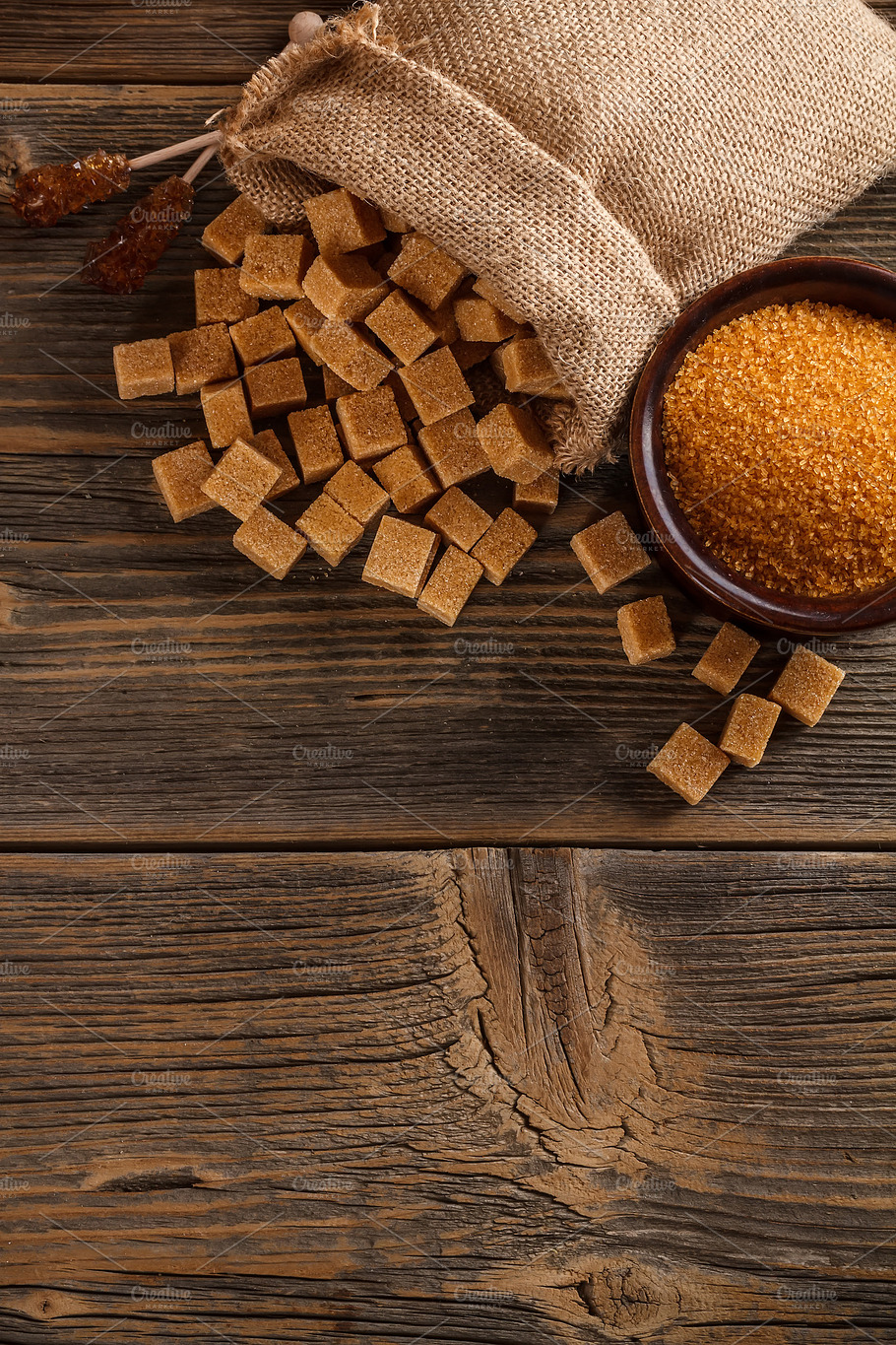 Brown Sugar Concept Containing Sugar Brown And Cane