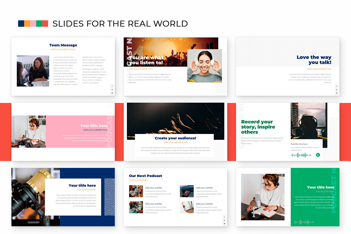 Podcast Powerpoint Template, a Presentation Template by Zacomic Studios (Photo 7 of 12)