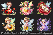 Spring baby fairy clipart, an Illustration by RobertsArt (Thumbnail 6 of 7)