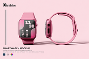 Two Smart watch Mockup, a Wearable Device Mockup by Xtrahive (Thumbnail 1 of 2)
