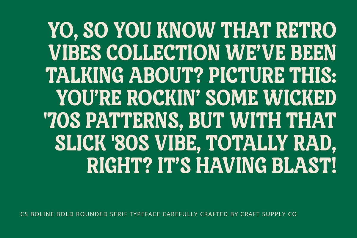 CS Boline – Bold Rounded Font, a Serif Font by Craft Supply Co. (Photo 3 of 8)