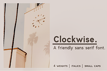 Clockwise sans serif font