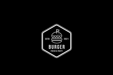 Simple Burger Logo Design preview 4