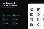 50 Education icons, an Outline Icon by Wencory (Thumbnail 1 of 2)
