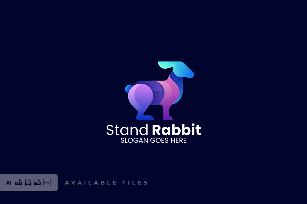Rabbit Gradient Colorful Logo, a Branding & Logo Template by ivan_artnivora
