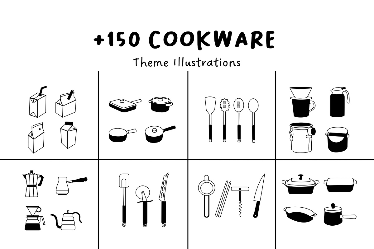 150+ Cookware Illustrations, a Food Illustration by The Journey Atelier (Photo 1 of 11)