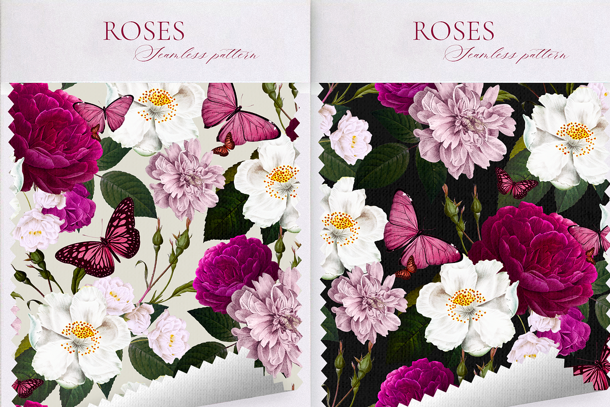 ROSES SEAMLESS PATTERN, a Pattern Graphic by Splash! (Photo 2 of 9)