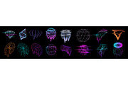 Glitch trendy shapes collection, an Illustration by SergeyBitos (Thumbnail 3 of 6)