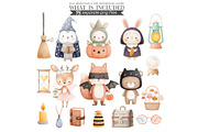 Cute Halloween Clipart, an Illustration by CharmClipart (Thumbnail 3 of 8)