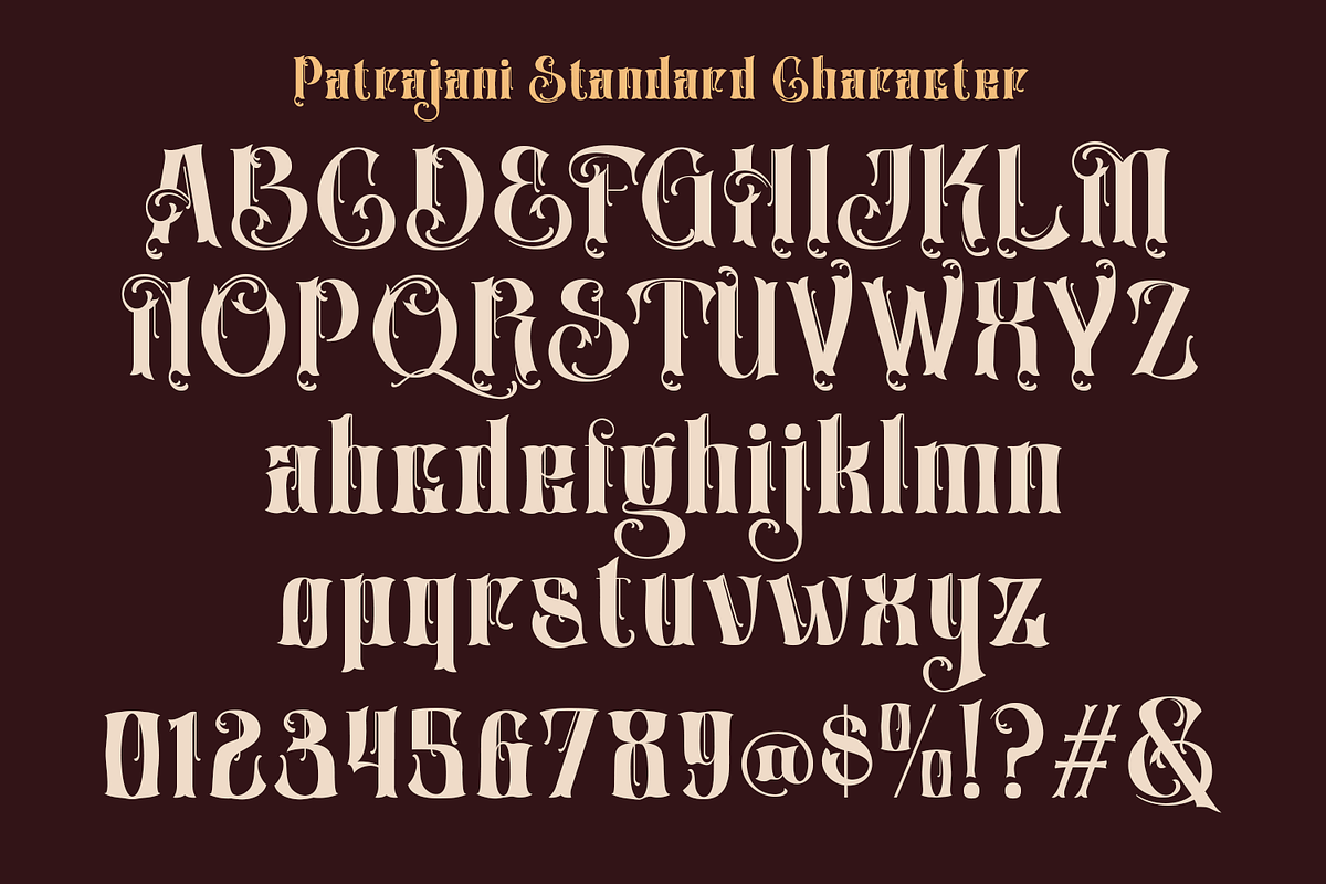Patrajani - Decorative Serif, a Blackletter Font by TypeClassHeroes (Photo 4 of 15)