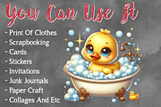 Watercolor Rubber Duck Png Clipart, a Seasonal Illustration by Craft Nest (Thumbnail 5 of 5)