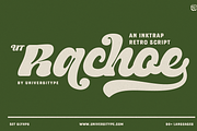 UT Rachoe - An Inktrap Retro Script, a Script Font by Universitype (Thumbnail 1 of 9)