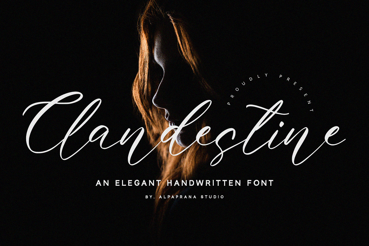 Clandestine - Handwritten Font, a Script Font by Alpaprana (Photo 1 of 10)